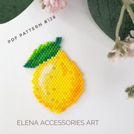 miyuki delica 11/0 種子珠的串珠檸檬磚針 PDF 圖案