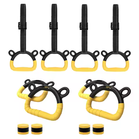 Gym Ring Buckles with Adjustable Straps Pull Up Gym Rings Multi-Function Strength Training Equipment