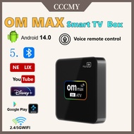 2026 Latest version OM MAX intelligent voice box Android 14.0 4K full HD 5G WIFI Bluetooth 5.0 unloc
