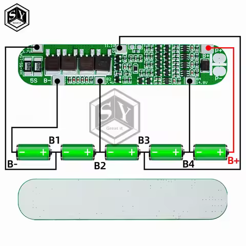 5S 18.5V 21V 15A bms 18650 Lithium Battery Protection Board Anti-overcharged over-discharge 21V Sola