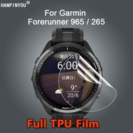 For Garmin Forerunner 965 265 265S SmartWatch Ultra Slim Clear Soft TPU Film Screen Protector -Not T
