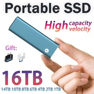 SSD Mobile Solid State Drive 16TB 2TB 1TB 4TB 12T Light Board Matte Texture Mobile Hard Drive