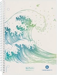 Herlitz Greenline 50033492 Spiral Notepad A5 70 Sheets Squared 80 g/m² White