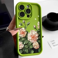 Good case 🔥ส่งจากไทยใน24ชม.🔥เคสไอโฟน11 Fresh Flower New Straight Edge Phone case For IPhone 11 14 7Plus XR X 12 13 Pro Max 15PRO MAX 14 7 8 6s 6 Plus XS Max SE 2020 Simple Solid Candy Color Matte Liquid Silicone Phone Case