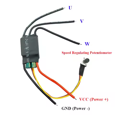 DC 7V-24V 12V 18V 200W BLDC 3-Phase Brushless Motor Driver Hallless DC Motor Drive Board Speed Contr
