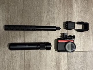 Insta360 OneR 連Leica 1吋 Lens + 5.7k 360 degree Lens + 伸縮自拍棍 + 子彈時間自拍棒 + Sandisk 128gb card
