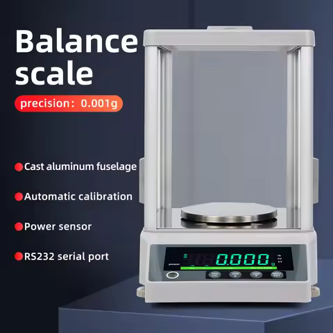 Lab Precision Balance Scale 0.001g Analytical Balance LCD Display Electronic Balance Gold Diamond Je