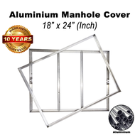BuzzTech 12x12 18x24 Inch Aluminium Manhole Cover Mosaic Cover Frame Penutup Mosek Tile Work Main Ho