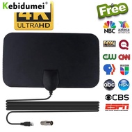 ♥【Readystock】 + FREE Shipping  ♥ hengshan lao Indoor 1500 Miles Digital Antenna TV Aerial Amplified HDTV Antenna 4K DVB-T2 Freeview isdb-tb Local Channel Broadcast