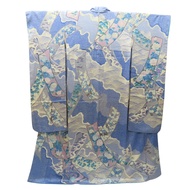和服內衣套裝，振袖（長袖和服），純絲綢 [二手]