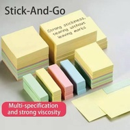 JS 100 Sheets Sticky Notes 2"/3"/4"/5" Multi-Color Note Paper Office School Supplies Stationery