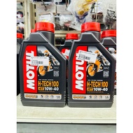 Motul H Tech H-Tech 4T 10W40 10W-40 4 Stroke Synthetic Engine Oil Motor Oil Minyak Hitam 1.2L