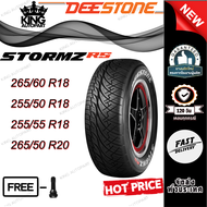 ยางรถยนต์ ขนาด 265/60R18 255/50R18 255/55R18 265/50R20 รุ่น STORMZ RS (แก้มขาว) ยี่ห้อ Deestone (แถมจุ๊บลม) ยางปีใหม่ 2024