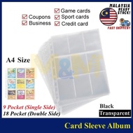 Card Sleeve Album 9 Pocket 18 Pocket Album Kpop, Pokemon, Yugioh, MTG, Vanguard, Boboiboy, Digimon /