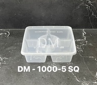 TERBARU THINWALL DM 1000-5 SQ - BENTO 1000ML- 5 SEKAT KOTAK MAKAN