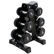 Fixed 10PE Set Fitness Round Head 5kg Shelf Dumbbell Dumbbell Odorless Rubberized Dumbbell 3kg Pair 