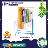 KM Furniture 3V ED610 Single Clothes Drying Towel Hanger Rack Indoor Sidai Penyidai Baju Gantung Sid