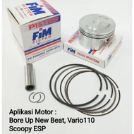 Piston set FIM 74XB original 100% BEAT esp pop scoopy esp 53.5 54 54.5 55 55.5 56 pen 13 Piston dome