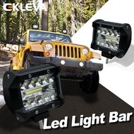 EKLEVA 1Pcs 4นิ้ว LED Work Light Bar ขับรถ Offroad เรือ SUV 60W Spotlight Fog Light รถ Worklight Ass