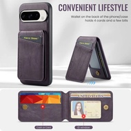 For Google Pixel 10 9 Pro XL Case Business Skin-friendly Leather Magnetic Card Holder Card Holder Co