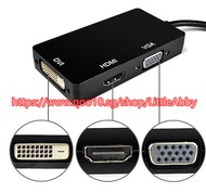 3 in 1 Mini Display Port DP to DVI VGA HDMI TV AV HDTV Adapter Cable for Mac Book iMac Mac Book Air