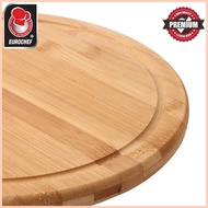 ♝ ◬ ◪ Eurochef Non Slip Bamboo Cutting Board Wooden Food Serving Tray Chopping Board Round Circle W