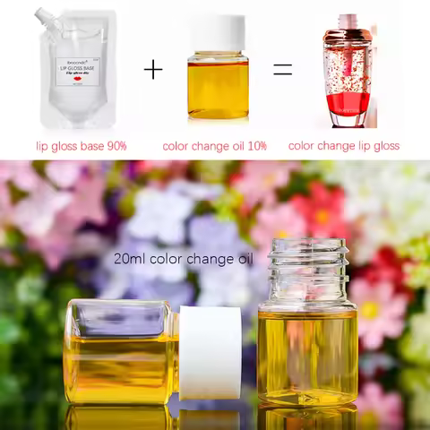1/3/5pcs 20ml Color Changing Pigment Oil For Lip Gloss Diy Lipgloss Base Gel Mix Material Colour Cha