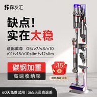 森友汇 适配戴森吸尘器支架收纳架v8v12v10slim/v7v11v15/G5免打孔充电挂架子配件 S3-高端尊享款