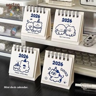 UPSTOTO 2026 Desk Calendar, Cartoon Portable Coil Calendar,  Mini Calendar Plan Book Desktop Ornamen