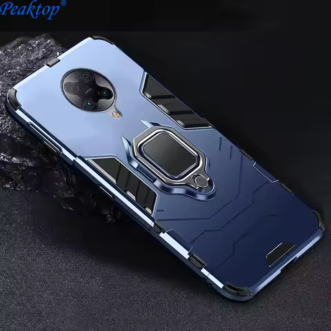 Shockproof Armor Case for Xiaomi POCO F2 Pro X2 Ring Stand Silicone Phone Back Cover for Redmi K30 K