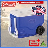 Coleman 40QT Wheeled Cup Holder Cooler Box - Blue (6240A718G)