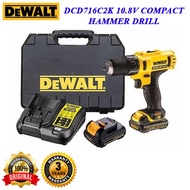 DEWALT DCD716C2K [10.8V] CORDLESS BATTERY DRILL / COMPACT CORDLESS HAMMER DRILL