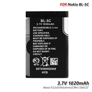 Nokia BL-5C Battery For 3.7V 1020mAh 1100 1101 1110 1112 1208 1600 1680 2112 2118 2255 2270 2280 230