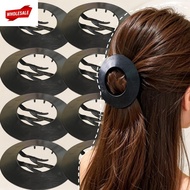 (BC)1-4Pcs Flat Round Shaped Hair Clips - Flexible Back Head Hairpin - Simple, Versatile,  - for Wen