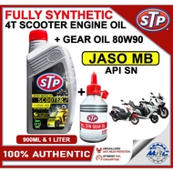 STP 10W-40 SCOOTER YELLOW SYN+ MOTO 4T FULLY SYNTHETIC 1 LITER AND 900 ML with GEAR OIL