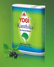Yogi Kanthika Ayurvedic and Herbal Pills Cough Suppressant, Mint Lozenges Throat Drops For Sore Thro