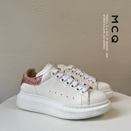 [HYC] ALEXANDER MCQUEEN MCQ Thick-Soled Casual Shoes White Pink Tail Sequins Gilding Letter EU35