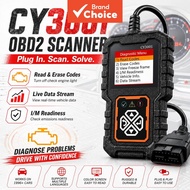 Cy3001 Obd2 Code Reader Scan Tool Live Data Check Engine Light Reset Obd Ii Diagnostics