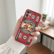 High quality 100 dollar red tiger fortune square edge iphone case 6/7/8/plus/x/xr/xs/11/12/13/14/15/