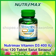 Nutrimax Vitamin D3 400IU Vitamin D3, Vit Bone Osteoporosis Antibody D3 Vegan 400IU