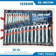 KINGTONY 1226MR ประแจแหวนข้างปากตาย ชุด 26 ชิ้น 6-32 มม. 1226MR คิงโทนี่ แหวนข้างชุดใหญ่