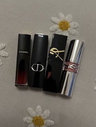 Chanel 84 Lip Tint Dior 683 Lipstick YSL 440 Lip Tint YSL 122 Lipstick