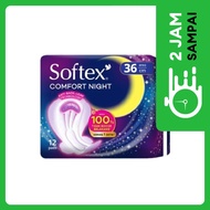 Softex Pembalut Comfort Night Wing 36 cm 12 pcs