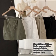 MINI CARGO SKIRT 03-MM MINI CARGO SKIRT | IMPORTED COTTON THISCK | LP 84 CM FIT TO SM