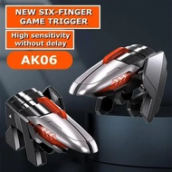 MEMO 6 Finger Mobile Phone ABS Game Trigger AK06 for PUBG Aim Shooting L1 R1 Alloy Key Button for IO