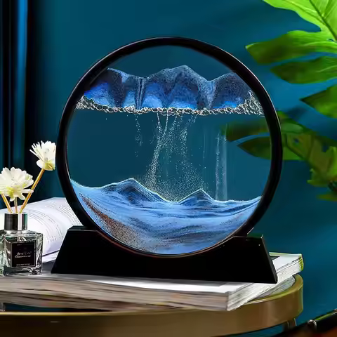 Flowing Sand Painting Living Room Foyer Art Dynamic Decoration Office Desktop Decoration Home 3D Flo