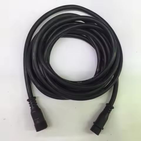 4.5m(15feet) 4 core BLACK waterproof extension cable, one end with male, the other end with female;1