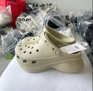 💯全新 Crocs女洞洞鞋 厚底高跟6cm 明星同款 輕沙灘鞋 卡駱馳鯨魚增高女鞋