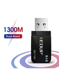 EDUP 1300Mbps 網路卡 wifi 接收器 USB 介面 802.11AC