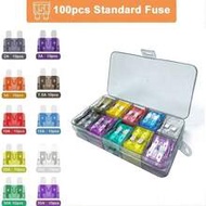 100pcs Automotive Fuses, 2A-35A Mini Blade Fuse Assortment Kit, Suitable For Motorcycles, Boats, Tru